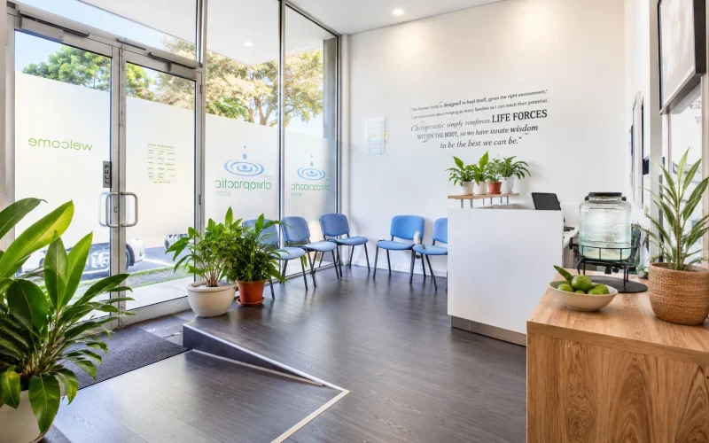 my chiropractic place richmond clinic reception area